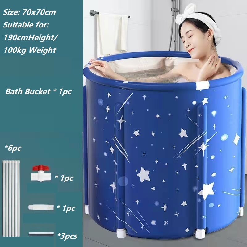 Portable Collapsible Bath Bucket , Large Capacity Bath, Ice Bath
